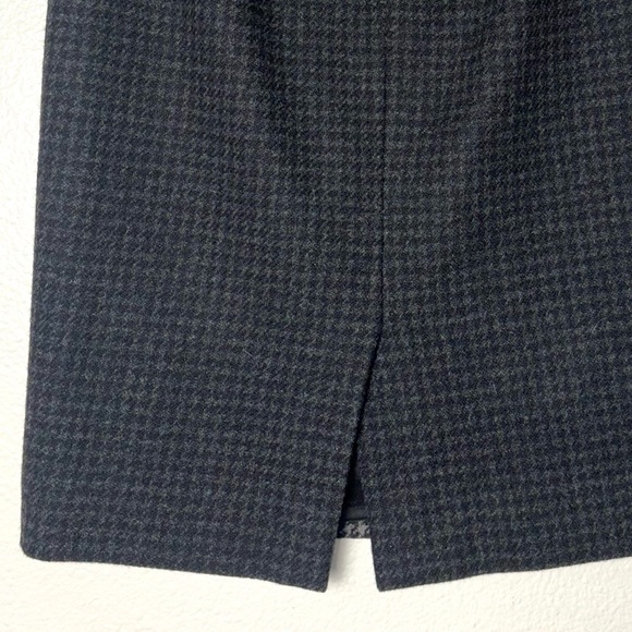 J. Crew Colorblock pencil skirt in houndstooth wool blend women's 8 Black & Gray - Picture 13 of 15